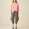 Women's Jackets Pleated Cardigan Coat Early Spring Loose Bat Sleeve Casual Simple Top