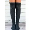 Women Socks 2023 Est Style Ladies Winter Cable Knit Over Knee Long Boot Thigh-High Warm Cotton