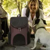 مقعد سيارة الكلب يغطي حقيبة ظهر للحيوانات الأليفة قابلة للطي المشي لمسافات طويلة جرو للتنفس يحمل حزام كتف محمول مضاد