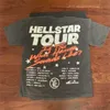 Camisetas Masculinas Hellstar T-Shirt Face Lateral Impressa Algodão Puro Decote Redondo Para Homens E Mulheres Lavagem Curto T T230707