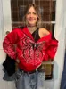 Felpe con cappuccio da donna Felpe con cappuccio Y2k Emo Donna Streetwear Felpa con cappuccio Spider Web Felpe con cappuccio con cerniera rossa Felpa oversize grunge Gothic Harajuku Alt Giacche Abbigliamento 230707