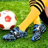 Безопасность обувь синяя печать футбол Дети мальчики девочки Клитсы футбольная обувь детские спортивные кроссовки мужчины футбол 230707