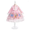 Girl Dresses 2023 Spring Summer Lolita Girls Princess Dress Fairy Student Sweet Cute Long Sleeve Theme Cartoon Print Kawaii A1067