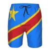 Costumi da bagno da uomo Estate Repubblica democratica del Congo da uomo Bandiera Pantaloni da spiaggia Pantaloncini da surf M2XL Costumi da bagno in poliestere Corsa J230707