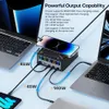 260W stacja ładująca USB C GaN PD3.1 QC3.0 szybkie ładowanie 6 w 1 PPS 5 portów bezprzewodowe ładowarki do laptopa MacBook Pro iPhone Samsung