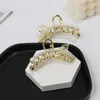 Hair Clips Fashion Barrettes Pearl Hairclips Metal Hollow Out Fish Tail Vintage Golden Mermaid Hairpins For Women Jewelry