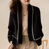 Women's Jackets 2023 Women Fashion Casual Knitted Coat Simple Loose Korean Style Autumn All-match Long Sleeve Cardigan Knit Jacket Oversize