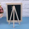 Blackboards 18x13cm Wood Tabletop Chalkboard مزدوج الوجهين لوحة الرسائل اللوحة الأطفال الأطفال الذين يكتبون اللوحات السوداء لعبة 230706