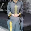 Sottile estate caftano donne musulmane abito lungo Islam stampato Dubai Abaya Turchia Vintage Office Lady Femme Vestiods 2022 Maxi abiti295b