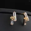 Boucles d'oreilles Love Annie filles zircon cubique mignon papillon pour les femmes quotidien femme dame petit bijoux cadeau