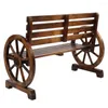 Camp Furniture Wagon Wheel Sedia da esterno in legno Sedia da spiaggia Sedie da giardino Finitura resistente Marrone