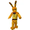 professional Creepy yellow Rabbit Mascot Costume Adults Cartoon Brithday Party Fancy Dress Props Unisex Parade Outdoor Outfit