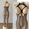 Calze da donna Sexy Bodystocking con apertura sul cavallo Collant trasparenti Crotchless Collant Calze a rete per tutto il corpo Clubwear Abbigliamento da notte Qq248