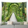 Arazzi Romantico Rosa Rosso Arazzo da giardino Primavera Foresta Fiore Arazzo Appeso a parete Soggiorno Dormitorio Estetica Decorazione della casa