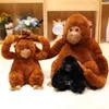 Gevulde Pluche Dieren Knuffels Zachte Pluche Simulatie Gorilla Orang-oetan Gevulde Pop Speelgoed Baby Kids Kinderen Verjaardagscadeau Thuis auto Decor L230707