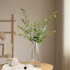 Decoratieve Bloemen 3 Stks Faux Latex Film Eucalyptus Blad Groene Planten Voor Thuis Woonkamer Decoratie Tuin Bruiloft Bloemstuk