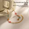 Pulseras de eslabones, pulsera de flores para mujer, festival, vacaciones, aniversario, fiesta de cumpleaños, fecha de compromiso nupcial, cadena de mano, joyería para mujer