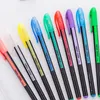 Stylos gel 48 couleurs/ensemble paillettes croquis dessin couleur stylo marqueurs stylos gel ensemble recharge roller pastel néon marqueur bureau école papeterie 230707