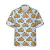 Men's Casual Shirts Kawaii Capybara Graphic For Men Clothing 3D Print Hawaiian Aloha Beach Shirt Short Sleeve Y2k Cute Kids Tops Lapel