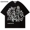 Mens TShirts Japanese Harajuku TShirt Men Streetwear Funny Anime Cartoon Graphic T Shirt Cotton Tshirt Oversized Tops Tees HipHop 230707