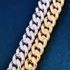 12mm 3rows Vvs Moissanite Studded Miami Cuban Link Chain 925 Sterling Silver Moissanite Iced Out Cuban Chain