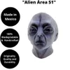 Maschere per feste Area 51 Maschera per casco alieno Halloween Cosplay Horror Divertente Latex Copricapo completo Mascara horror divertenti Costume di Halloween Masquery 230706