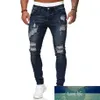 Jeans da uomo New Fashion Streetwear Jeans strappati strappati disegnati a matita Jeans skinny da uomo a figura intera181I