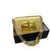 Fashion Genuine Leather Retro Evening Bags Trend Serpentine Gold Buckle Lock Flap Designer Crossbody Bag