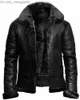 Jaquetas masculinas Jaqueta de couro casaco inverno pele sintética casacos grossos quentes preto sólido zíper motocicleta moda masculina roupas tendências Z230711