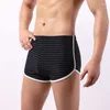 Underpants 3 Piece Men Boxer Shorts Sleep Bottoms Striped Underwear Boxershorts Pajamas Panties Cueca Sportwear Trunks Plus Size