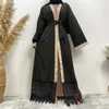 Vêtements ethniques Shang pakistanais saoudien femmes Cardigan Robe dentelle islamique musulman mode Caftan Marocain De Mariage