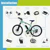 Lights BAFANG 48V 750W MOTOR BBS02B BBS02 MID DRIVE MOTOR 8FUN Electric Bike Conversion Kit 52V17.5AH LITHIUM Batteri Kit Samsung Celler