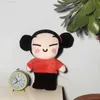 Doldurulmuş Peluş Hayvanlar 25cm Pucca ve Garu Peluş Oyuncak Çin tarzı bebek doldurulmuş figür uyku yastık düğün çift hediye l230707