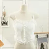 Women's Tanks Sexy Floral Lace Camisole Vest Women 2023 Fashion Beauty Backless Sleeveless Short Tops Black/white