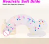 DildosDongs Colorful confetti Dildo Real transparent silicone with a powerful suction cup suitable for handsfree games real penis women and lovers 230719