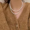 Choker 2023 INS Fashion Temperament Pearl Necklace For Women Girls Clavicle Chain Party Wedding Jewelr Accessories Gifts