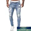 Jeans da uomo New Fashion Streetwear Jeans strappati strappati disegnati a matita Jeans skinny da uomo a figura intera181I