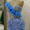 Aso Ebi Crystalls Mermaid Prom Платье с блестками шнурки вечернее формальное формальное вечеринка второй прием к день рождения подружки невесты платья с платьями по обручальным платьям