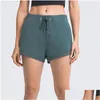 Yoga Outfit 2021 Quick-Dry Breathable Sport Shorts L-153 Women Workout Fitness Female Running Gym Leggings Athletic Spandex Drop Del Dhmcu