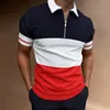 Mens TShirts Geometric MenPolo Shirts With Button Ethnic Pattern Print Summer Loose Zipper Short sleeve Oversized T Male Clothing 230707