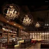 Avizeler Avize Çiftlik Evi Mutfak Adası LED BAR IŞIK KRİSTAL ÇIKMA RUSTİK RETRO SİYAH Yuvarlak Lamba