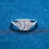 Pierścień Pierścień Pierścień Pierścień Radiant Cut 3 Stone Certified Diamond Wedding Some