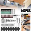 Zaagbladen 147 st mini Rotary Tool Accessories Kit för Dremel Professional Slip Cutting Polishing Grinder Set Slip Drilling Slipning