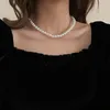 Choker 2023 INS Fashion Temperament Pearl Necklace For Women Girls Clavicle Chain Party Wedding Jewelr Accessories Gifts