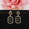 20 Style Luxury Crystal Ear Stud Earring For Women Girls Gold Color Charm Rhinestone Designer örhängen smycken Tillbehör