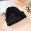 Berretti 2023 Solido Cappello Lavorato A Maglia Per Il Tempo Libero Harajuku Hip Hop Caps Moda Senza Tesa Donna Uomo Inverno Caldo Autunno Berretto Corto Melone