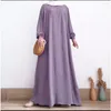 Etnische Kleding Abaya Voor Vrouwen Moslim Bescheiden Lange Mouw Maxi Jurk Turkije Arabische Islam Rits Casual Dubai Eid Party Jilbab vestidos Gown