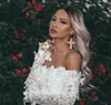 Suits 2023 Sexy White Lace Dress Long Sleeve Women Dress Bodycon Off Shoulder Lace Wedding Party Clubwear Evening Short Mini Dress