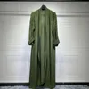 Vêtements ethniques mode Kimono musulman Abaya solide rayé rétro Cardigan Robe dubaï moyen-orient arabie saoudite Eid vêtements