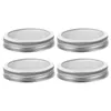 Dinnerware Sets 4 Pcs Mason Jar Sprout Lids Stainless Steel Screen Sprouting Replacement Sprouts Maker Drain Jars Grow Growing Kit